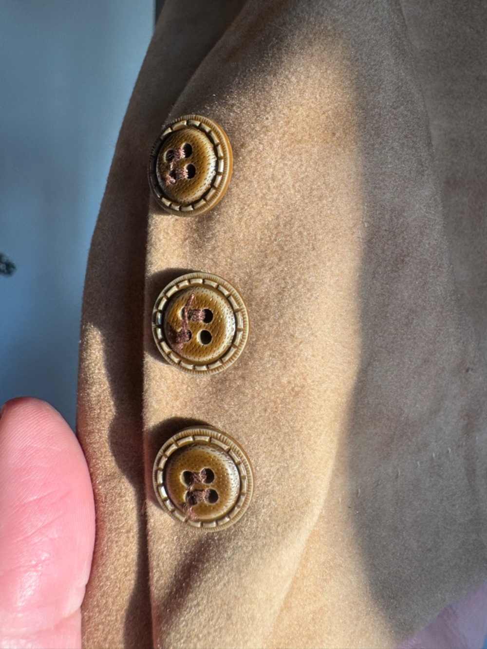 VINTAGE 70s Ample Jacs California Brushed Suede Style Cotton Jacket Groovy Retro - Picture 10 of 11